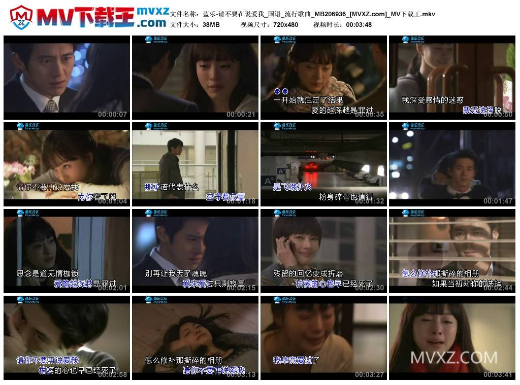 蓝乐-请不要在说爱我_国语_流行歌曲_MB206936